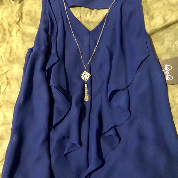 Royal blue blouse - Picture 3 of 3